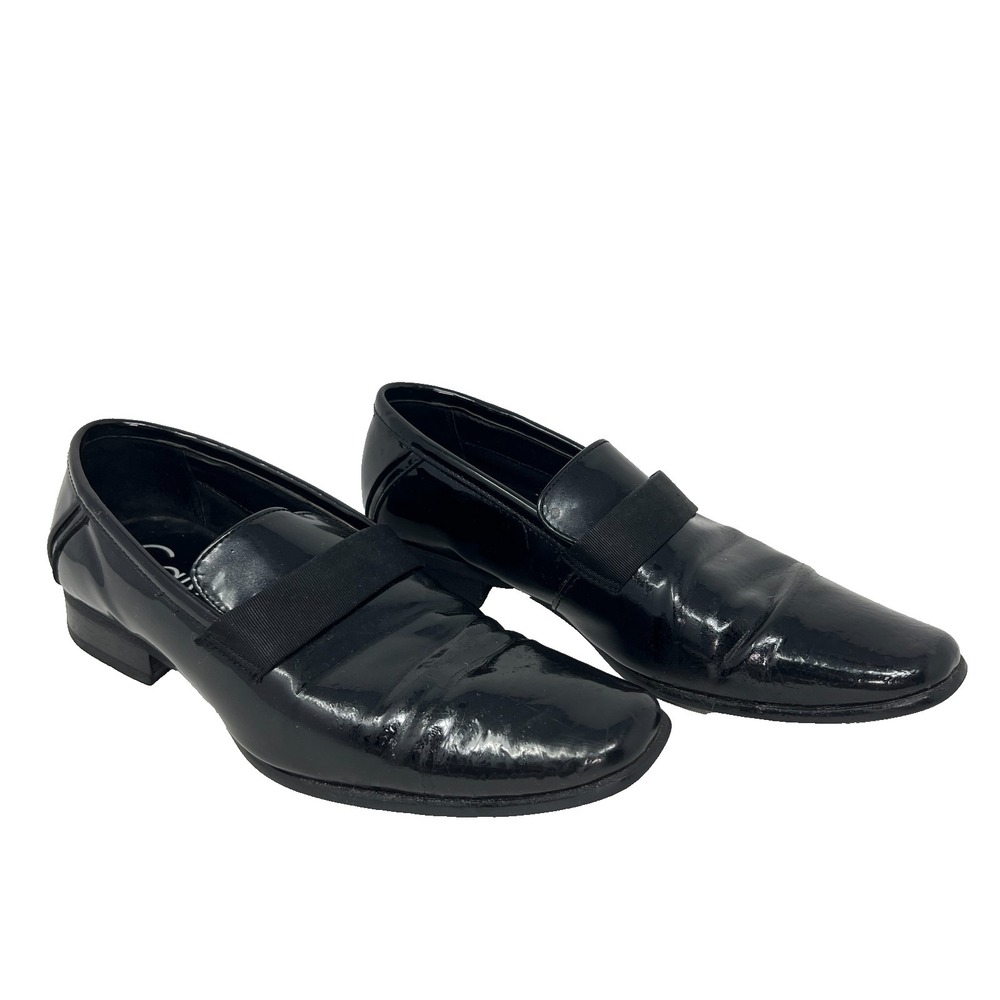 Calvin‎ Klein Men's Bernard Slip-On Tuxedo Loafers in Patent Leather 10 #34F1511